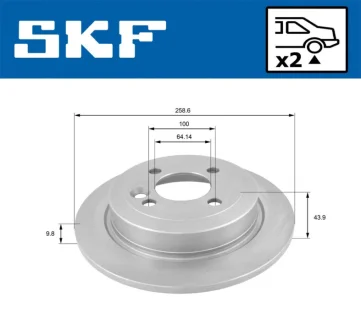 VKBD90050S2 Гальмівний диск SKF VKBD 90050 S2