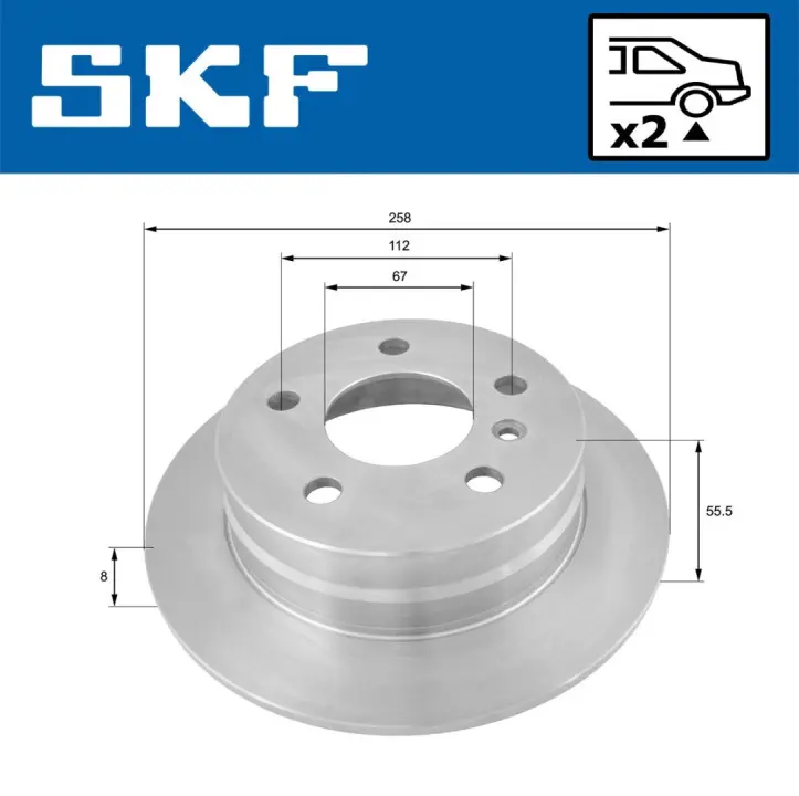 VKBD90083S2 Гальмівний диск SKF VKBD 90083 S2 (фото 1)
