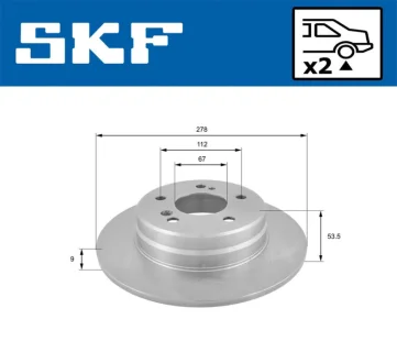 VKBD90088S2 Гальмівний диск SKF VKBD 90088 S2
