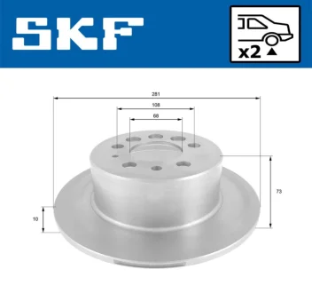 VOLVO диск гальмівний задній 240-260 740-760 SKF VKBD90101S2