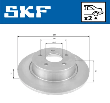 VKBD90121S2 Гальмівний диск SKF VKBD 90121 S2
