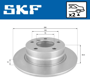 Комплект гальмівних дисків SKF VKBD90146S2