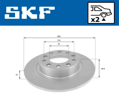 VKBD90359S2 Гальмівний диск SKF VKBD 90359 S2