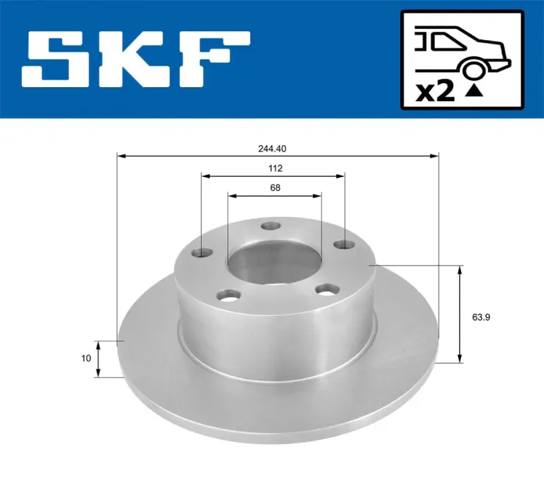 VKBD90379S2 Гальмівний диск SKF VKBD 90379 S2 (фото 1)