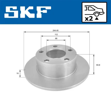 VKBD90379S2 Гальмівний диск SKF VKBD 90379 S2