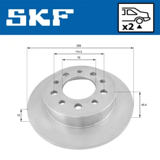 HYUNDAI Диск гальм. задн. COUPE II 2.0 02- SKF VKBD90637S2