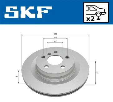 VKBD90712V2 Гальмівний диск SKF VKBD 90712 V2