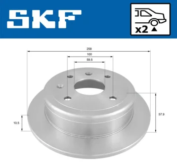 VKBD90758S2 Гальмівний диск SKF VKBD 90758 S2