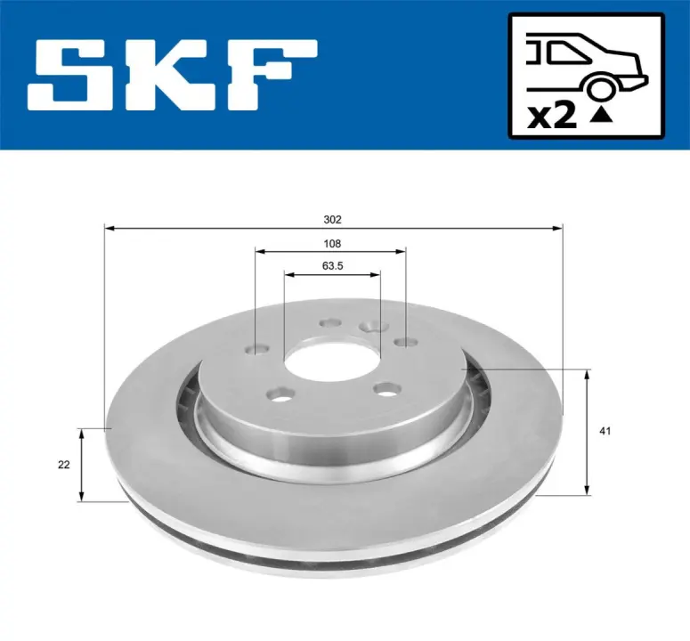 VKBD91075V2 Гальмівний диск SKF VKBD 91075 V2 (фото 1)