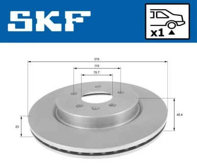 OPEL диск гальмівний Zafira Tourer C 11- SKF VKBD91157V1