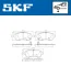 VKBP80096A Комплект гальмівних накладок, дискове гальмо SKF VKBP 80096 A (фото 2)