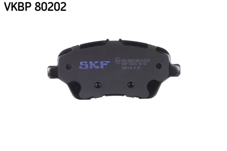 VKBP80202 Комплект гальмівних накладок, дискове гальмо SKF VKBP 80202