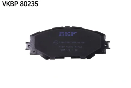 VKBP80235 Комплект гальмівних накладок, дискове гальмо SKF VKBP 80235