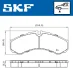 VKBP80507 Комплект гальмівних накладок, дискове гальмо SKF VKBP 80507 (фото 2)