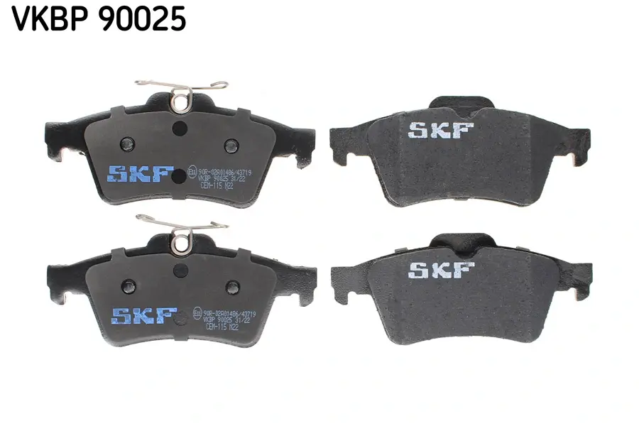 Комплект гальмівних колодок, дискове гальмо SKF VKBP 90025 (фото 1)