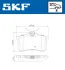 VKBP90229 Комплект гальмівних накладок, дискове гальмо SKF VKBP 90229 (фото 2)