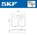 VKBP90373 Комплект гальмівних накладок, дискове гальмо SKF VKBP 90373 (фото 6)