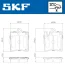 VKBP90744 Комплект гальмівних накладок, дискове гальмо SKF VKBP 90744 (фото 2)