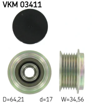 Муфта обгінна генератора SKF VKM 03411