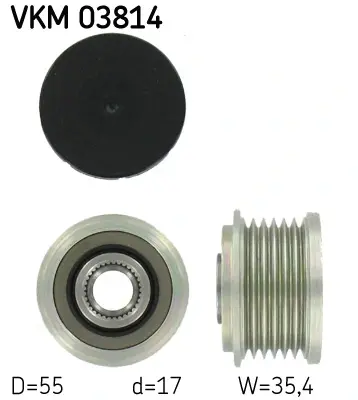 Муфта обгінна генератора (Вир-во) SKF VKM 03814 (фото 1)