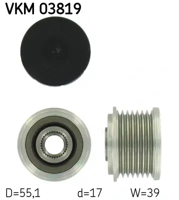 Муфта обгінна генератора (Вир-во) SKF VKM 03819 (фото 1)