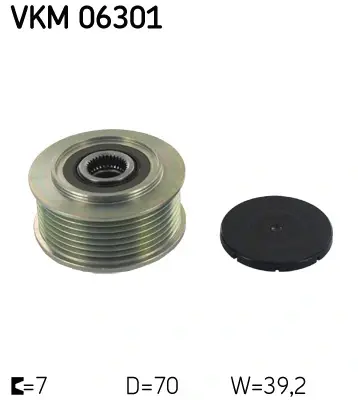 Натяжний ролик поліклинового реміня (Вир-во) SKF VKM 06301 (фото 1)