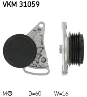 Натягувач ременя AUDI/SKODA/VW A4/A6/Superb/Passat "1,6/2,0L "94-08 SKF VKM31059