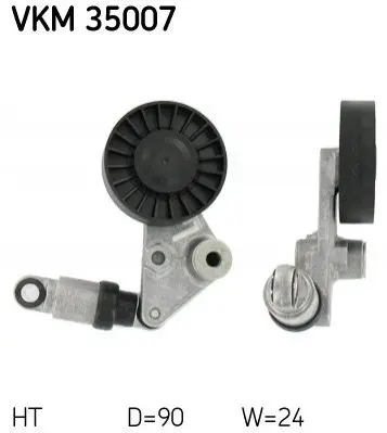 Натягувач ременя CHEVROLET/OPEL/SAAB Astra/Frontera/Vectra/Zafira/9-3/9-5 "2,0/2,2L "95>> SKF VKM35007 (фото 1)