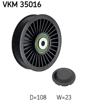Ролик обвідний поліклінового ременя (Вир-во) SKF VKM35016 (фото 1)