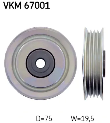 Ролик модуля натягувача ременя SKF VKM67001 (фото 1)