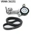Комплект поліклінового паска (із натягувачем) SKF VKMA36151 (фото 1)