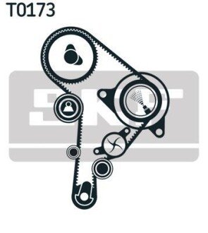 Водяной насос + комплект зубчатого ремня SKF VKMC 01130