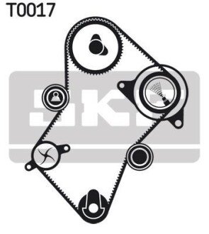 Комплект (ремінь+ролик+помпа) SKF VKMC 03241-2