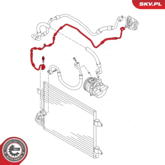 Трубка кондиционера высокого давления с sensor High pressure line air conditioning AUDI A3 SEAT Alte SKV GERMANY 43SKV552