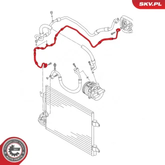 Трубопровод высокого давления кондиционер audi a3, 1k0820741cm SKV GERMANY 43SKV559