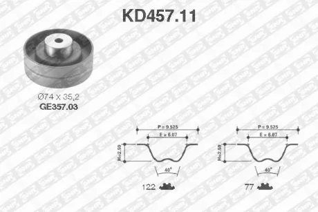 Роликовий модуль натягувача ременя (ролик, ремінь) SNR NTN KD457.11