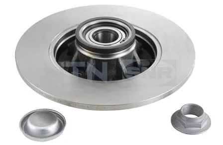 Диск гальмівний (задній) Citroen C4/Peugeot 308 04- (249х9) (+ABS) (з підшипником) SNR NTN KF159.54U (фото 1)