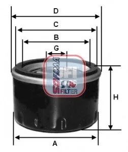 Фільтр масляний VW "2,8 "97-02 SOFIMA S3482R
