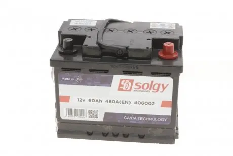 Стартерна батарея (акумулятор) SOLGY Solgy 406002