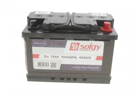 Стартерна батарея (акумулятор) SOLGY Solgy 406013