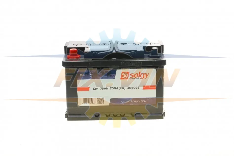Акумуляторна батарея 75Ah/700A (278x175x190/+L) SOLGY Solgy 406026 (фото 1)