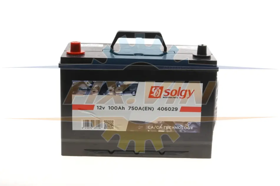Акумуляторна батарея 100Ah/750A (303x175x227/+L/B01) (Азія) SOLGY Solgy 406029 (фото 1)