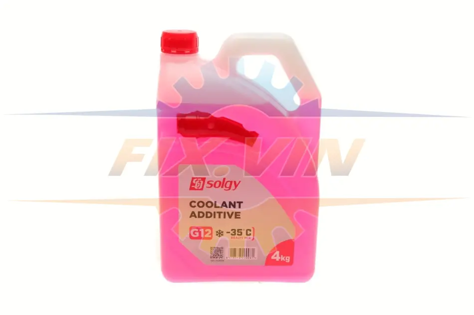 Антифриз (червоний) G12 (4kg) (-35°C готовий до застосування) SOLGY Solgy 503008 (фото 1)