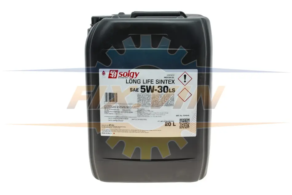Олива моторна LONG LIFE SINTEX 5W-30 LS (20 L) Solgy 504046 (фото 1)