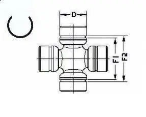 A_Хрестовина 29,5x82.5 TY3 SMN ** MERC - знято з виробництва GKN SPIDAN U615 (фото 1)
