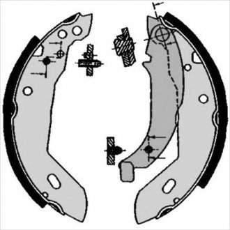 Гальмівні колодки барабанні STARLINE BC 04670