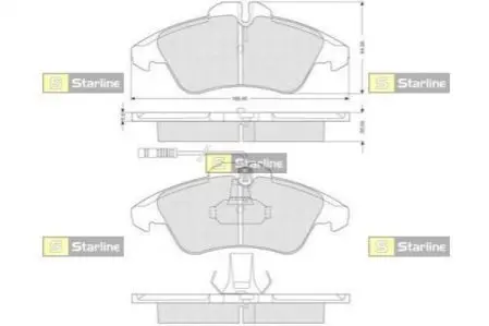 Колодки гальмівні дискові BDS054 STARLINE BD S054 (фото 1)