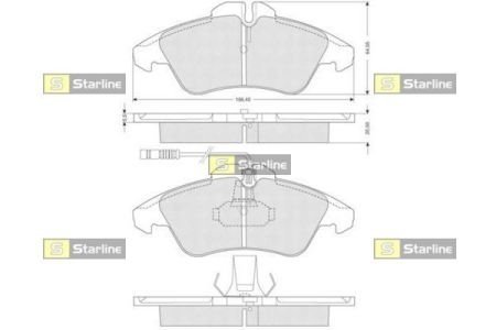 Колодки гальмівні дискові STARLINE BD S054