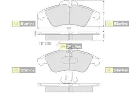 Колодки гальмівні дискові BDS054 STARLINE BD S054