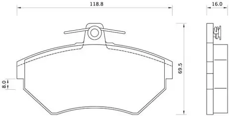 Гальмівні колодки дискові STARLINE BD S062